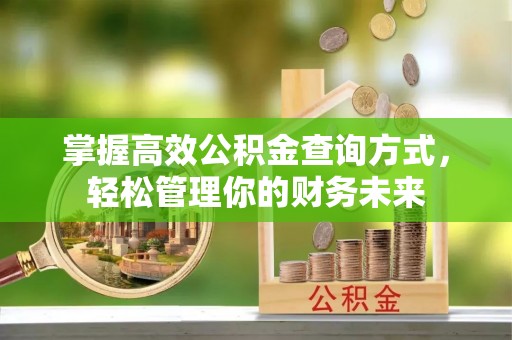 光明新区掌握高效公积金查询方式，轻松管理你的财务未来